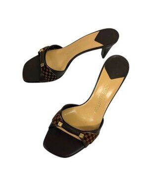 Louis Vuitton Sandals Damier Logo Brown 35.5